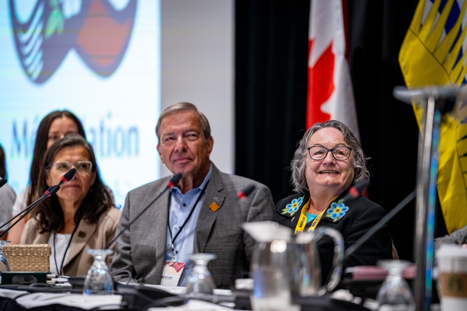 Doug Cochrane on the left, former President Lissa Smith on the right.