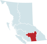 Map of British Columbia with Region 3 highlighted