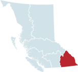 Map of British Columbia with Region 4 highlighted
