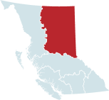 Map of British Columbia with Region 7 highlighted